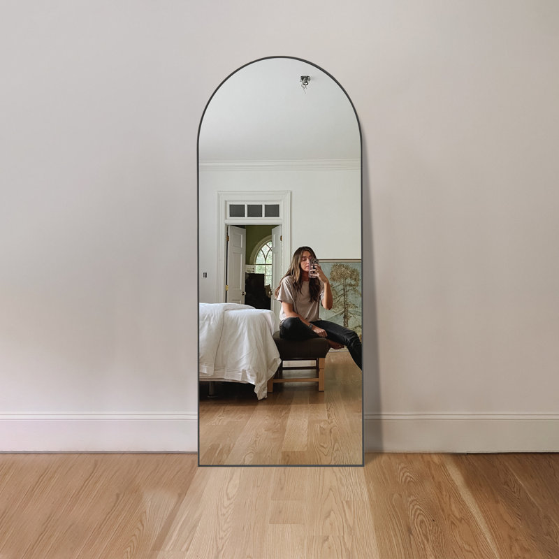 Latitude Run® Corinn Arched Metal Full Length Mirror Floor Mirror and